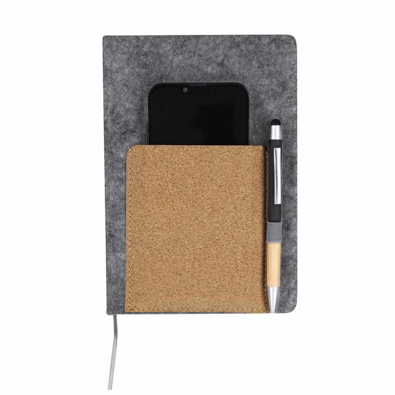 Block Notes con 80 pagine, segnalibro e portapenne - cod. MK21311