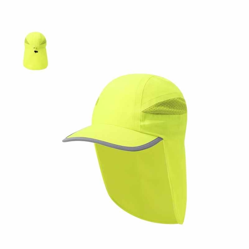 Cappellino fluorescente con scritte serigrafate - cod. MK21438