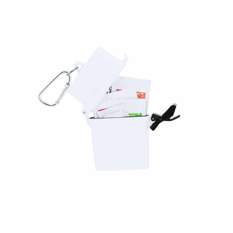 Kit escursionistico con asciugamano, protezione solare, gel igienizzante e bendaggi - cod. MK21496
