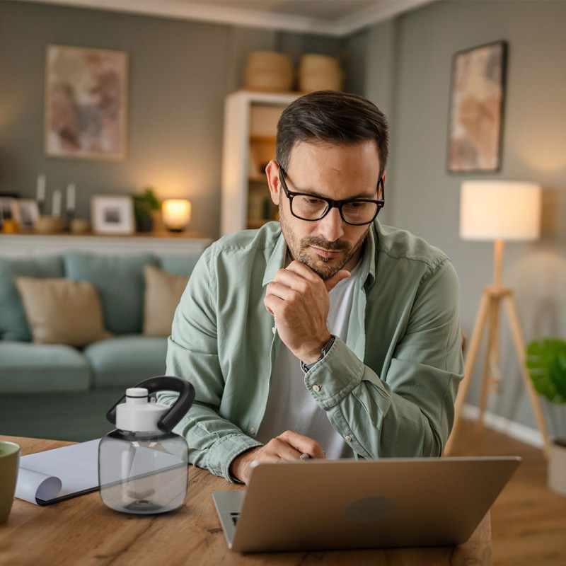 Borraccia a forma di kettlebell - cod. MK21546