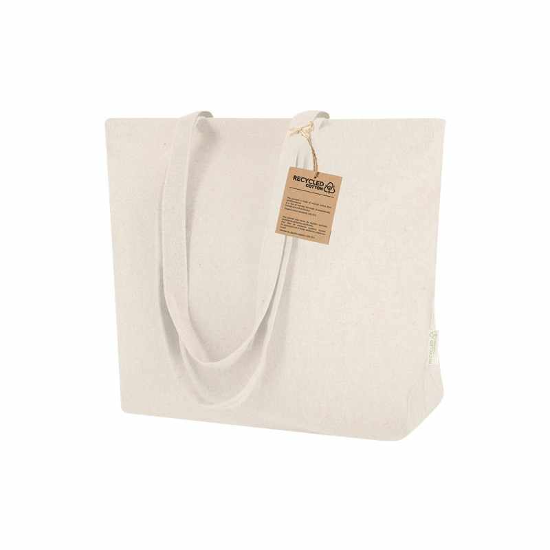 Borsa in cotone f.to 50x36x16 cm. con manici lunghi - cod. MK21649