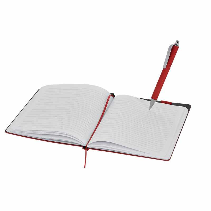 Block Notes da 80 pagine di colore crema a righe con penna - cod. MK21658