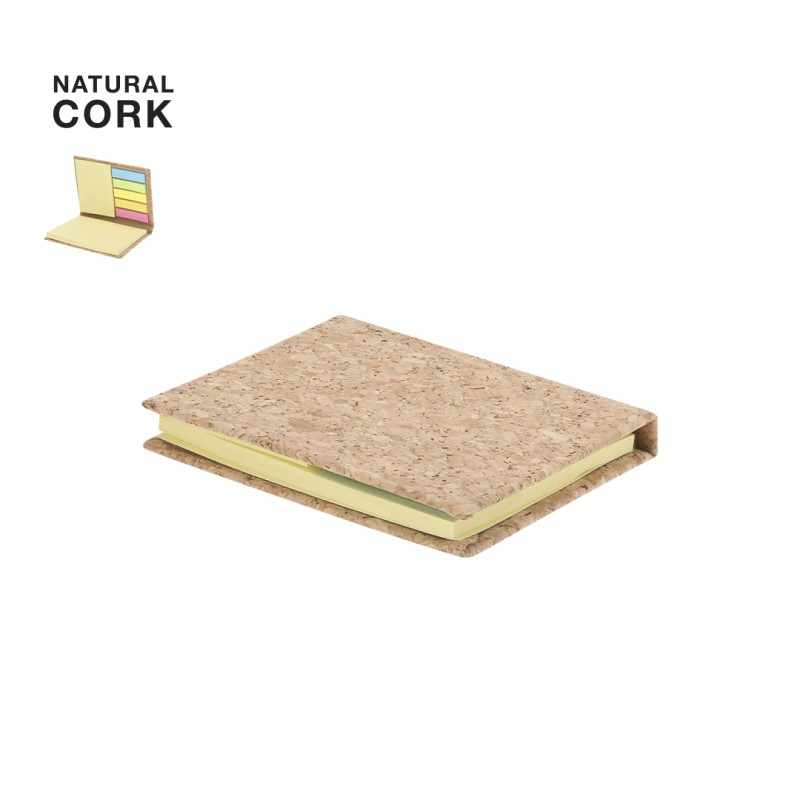 Blocco note in sughero con note adesive - cod. MK21662