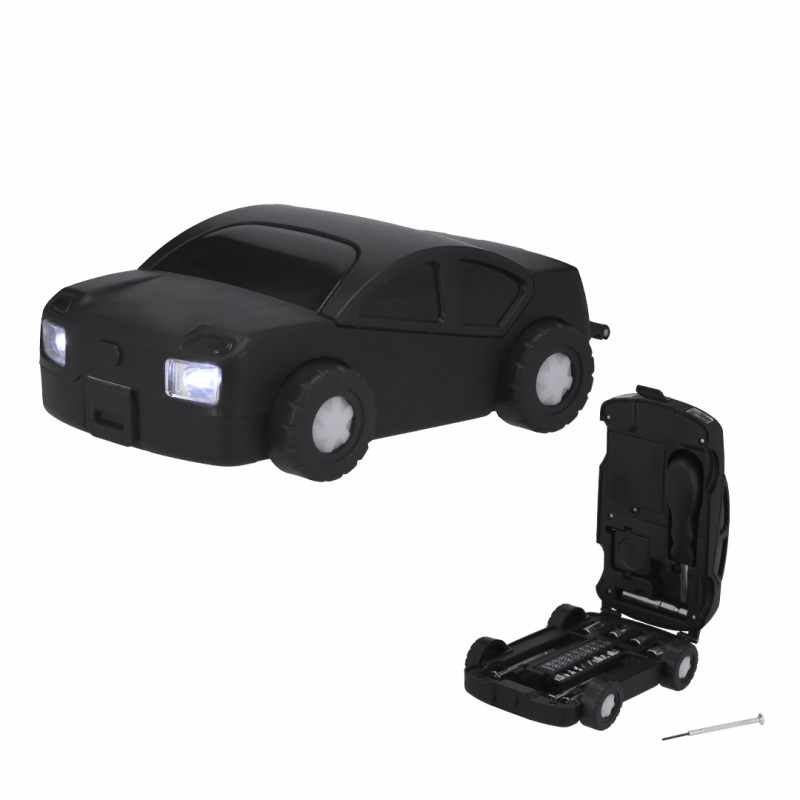Set di attrezzi con astuccio a forma di auto e torcia LED - cod. MK21680