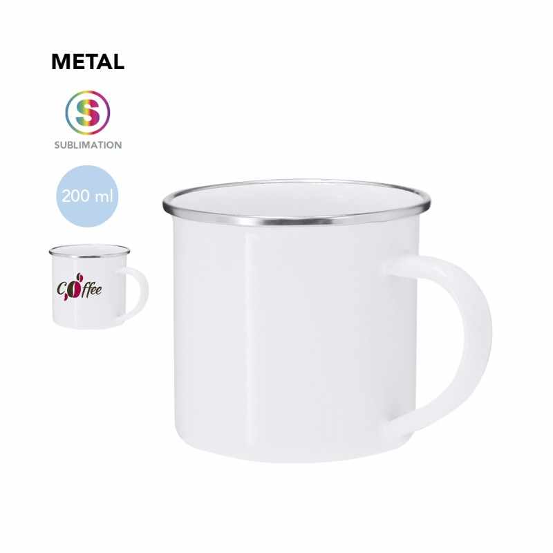 Tazza in metallo con stampa logo - cod. MK21716