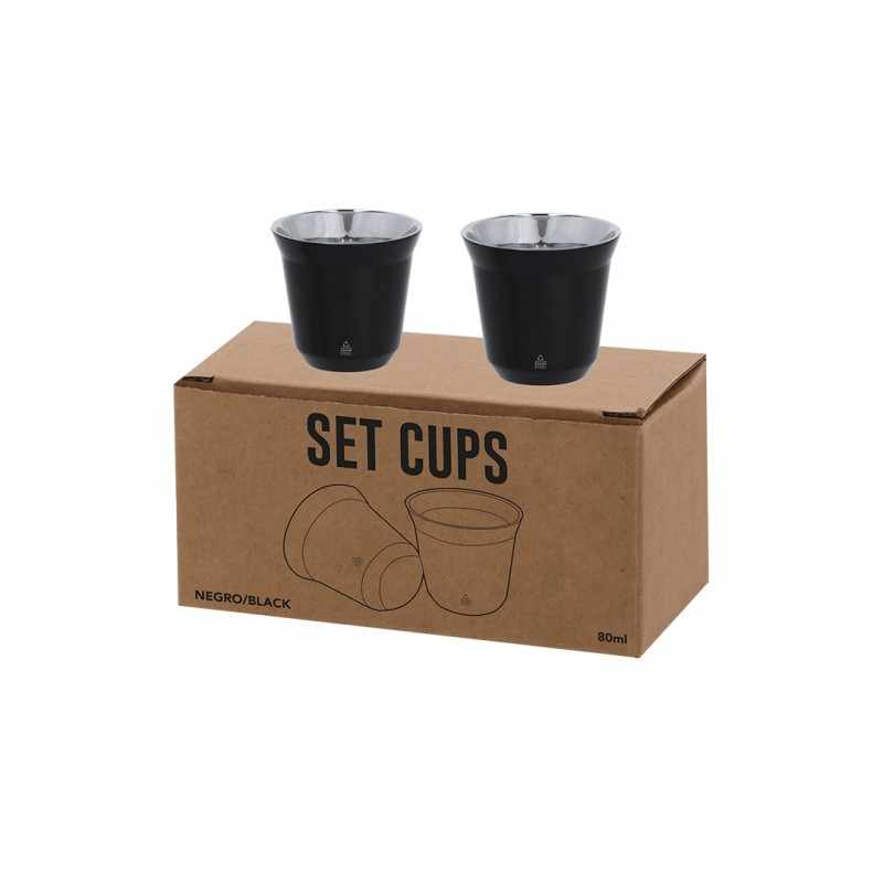 Set Bicchieri da ceffè in acciaio da stampare - cod. MK21777