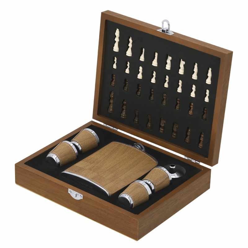 Scatola in legno con set liquori da personalizzare - cod. MK21846
