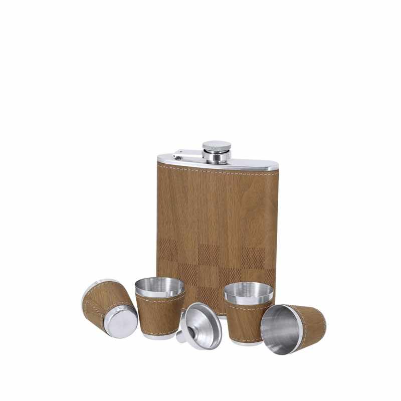 Scatola in legno con set liquori da personalizzare - cod. MK21846