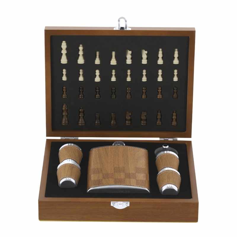 Scatola in legno con set liquori da personalizzare - cod. MK21846