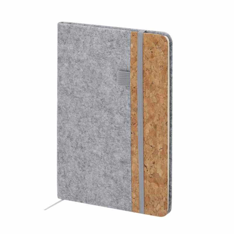 Block Notes con copertina in feltro e 80 fogli a righe - cod. MK21893