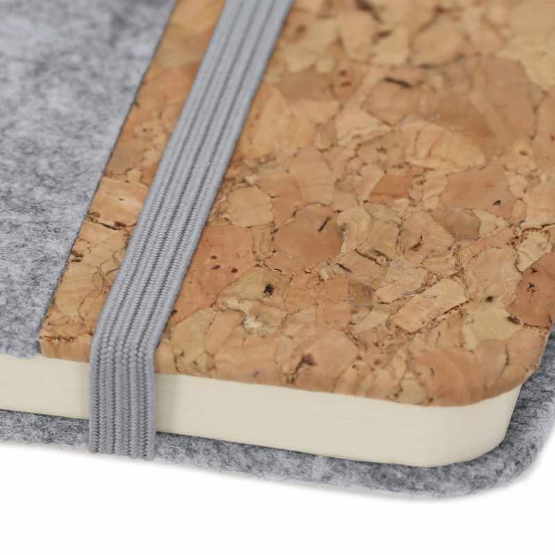 Block Notes con copertina in feltro e 80 fogli a righe - cod. MK21893