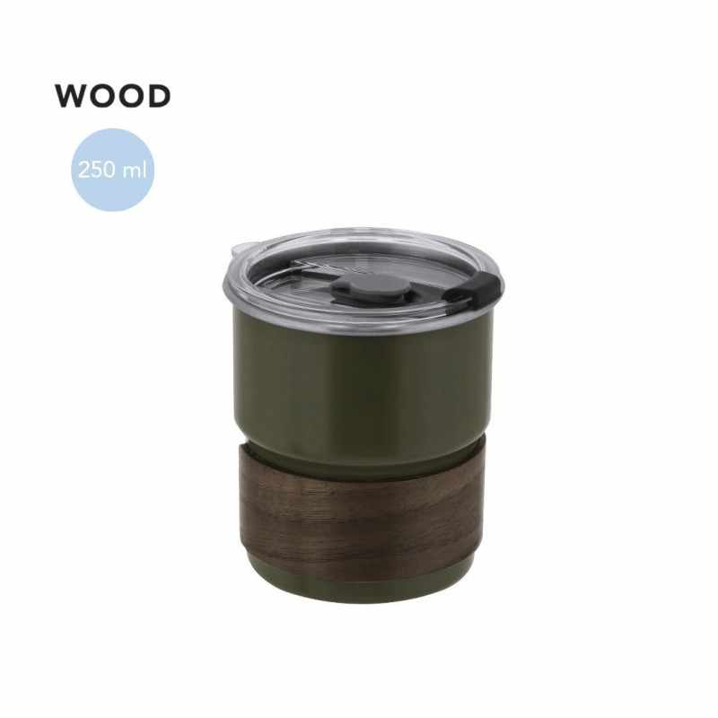 Bicchieri in legno e acciaio - cod. MK21902