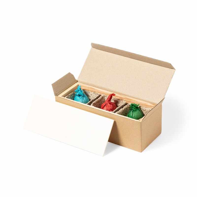 Kit da giardino con semi di coriandolo, prezzemolo e basilico - cod. MK2673