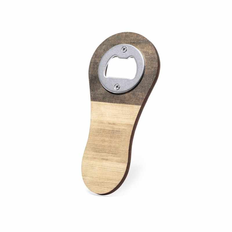 Apribottiglie magnetico in legno con stampa - cod. MK2679