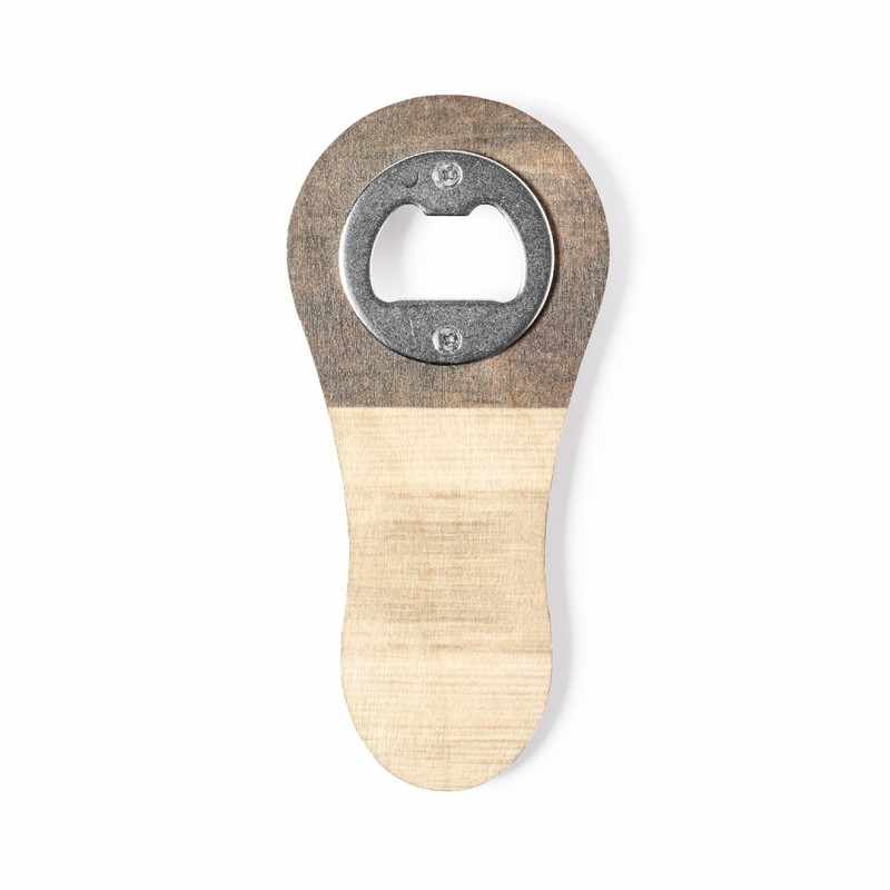 Apribottiglie magnetico in legno con stampa - cod. MK2679