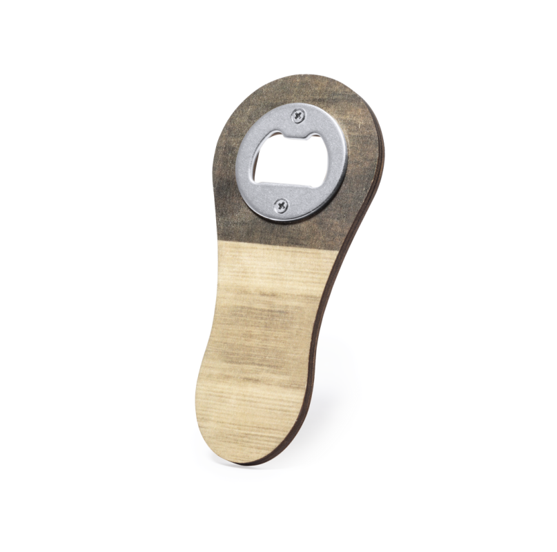 Apribottiglie magnetico in legno con stampa - cod. MK2679