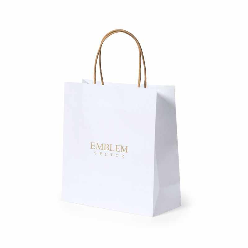 Shopper bianche personalizzate f.to 22x23x9 cm. - cod. MK2721