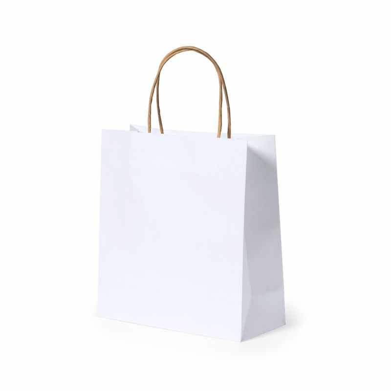 Shopper bianche personalizzate f.to 22x23x9 cm. - cod. MK2721