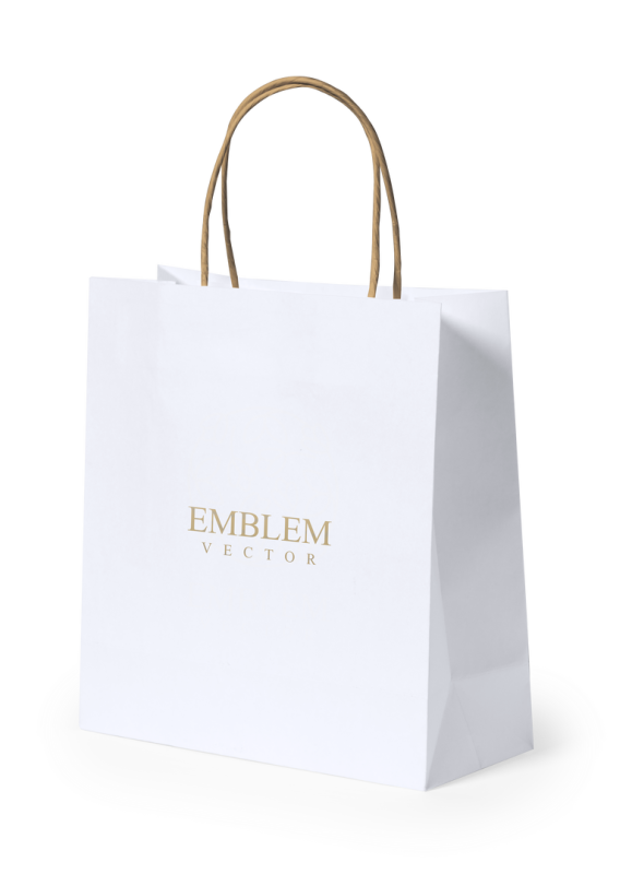 Shopper bianche personalizzate f.to 22x23x9 cm. - cod. MK2721