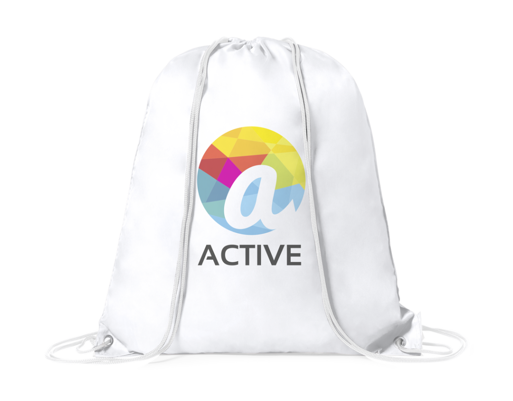 Zainetti con scritte promozionali f.to 34x42 cm. - cod. MK3164