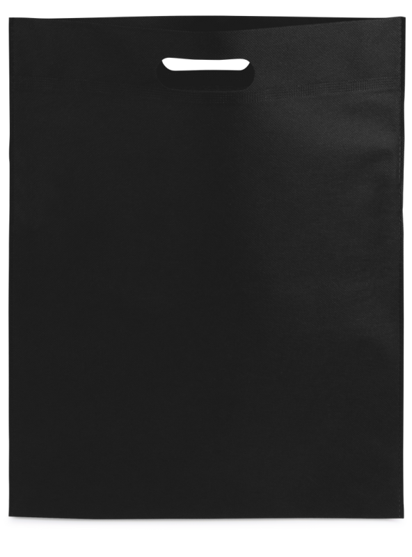 Borsa in TNT con manici fustellati e stampa logo f.to 34x43 cm. - cod. MK3200