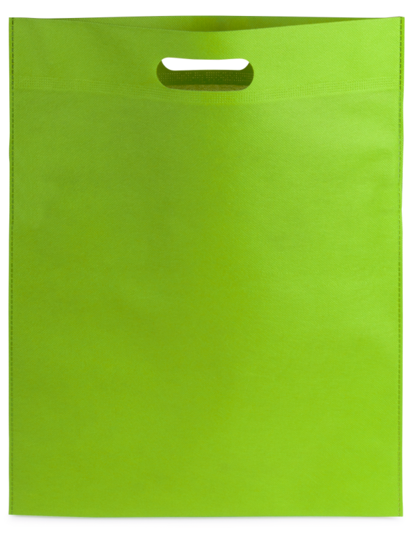 Borsa in TNT con manici fustellati e stampa logo f.to 34x43 cm. - cod. MK3200