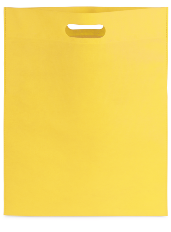 Borsa in TNT con manici fustellati e stampa logo f.to 34x43 cm. - cod. MK3200