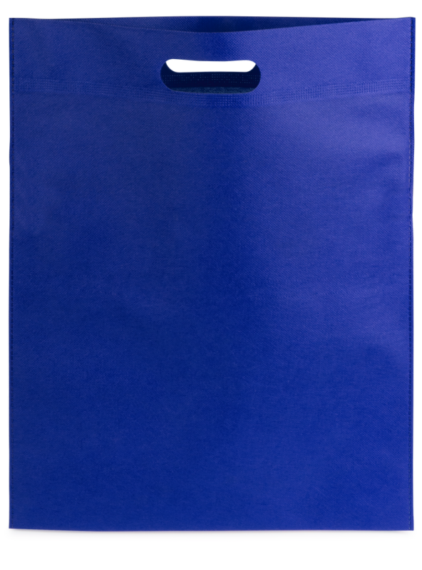 Borsa in TNT con manici fustellati e stampa logo f.to 34x43 cm. - cod. MK3200