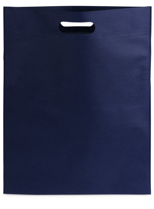 Borsa in TNT con manici fustellati e stampa logo f.to 34x43 cm. - cod. MK3200