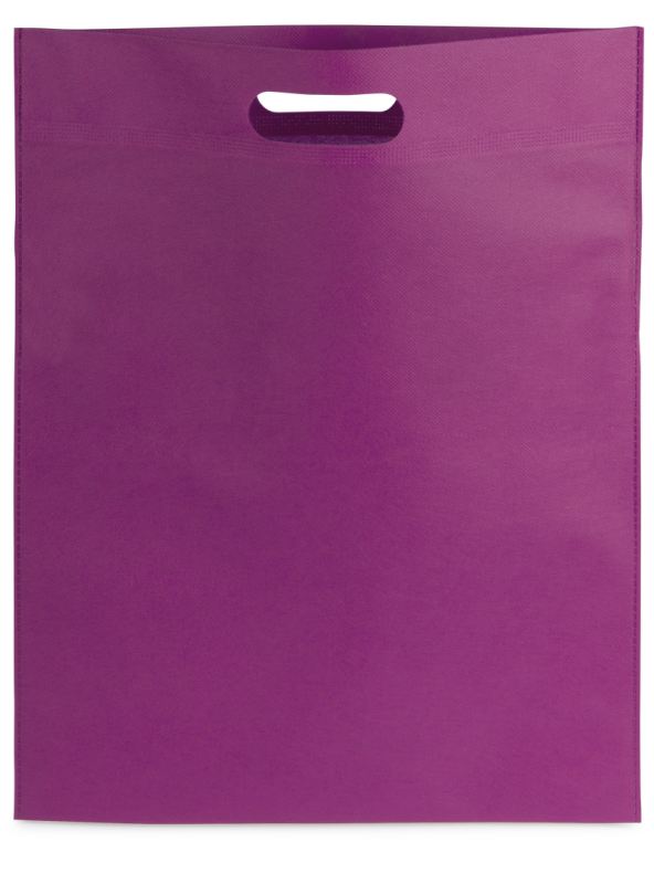 Borsa in TNT con manici fustellati e stampa logo f.to 34x43 cm. - cod. MK3200