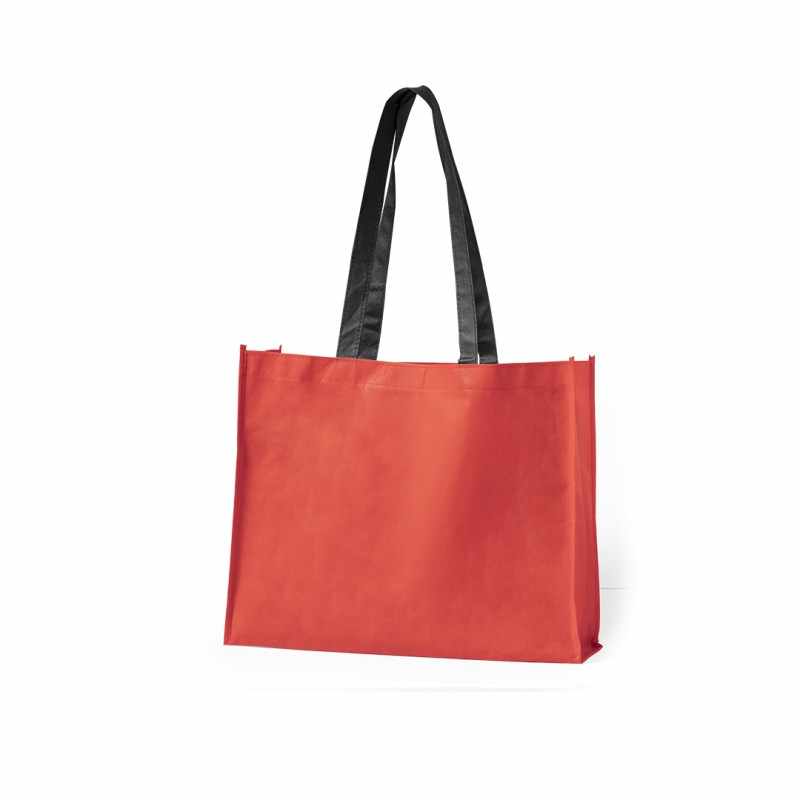 Borse in TNT con manici lunghi con scritte stampate f.to 40x32x11 cm. - cod. MK3209