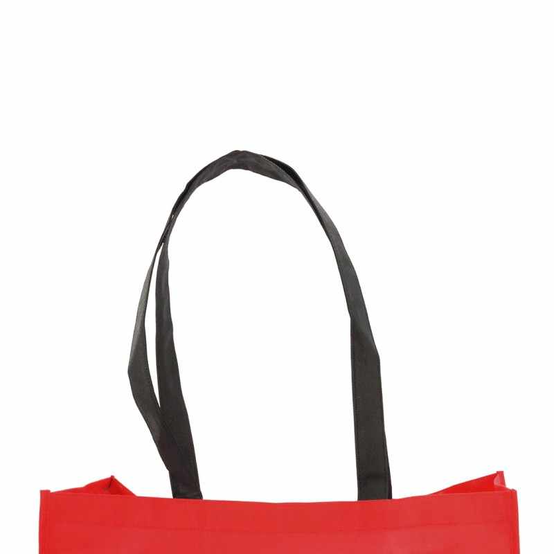 Borse in TNT con manici lunghi con scritte stampate f.to 40x32x11 cm. - cod. MK3209