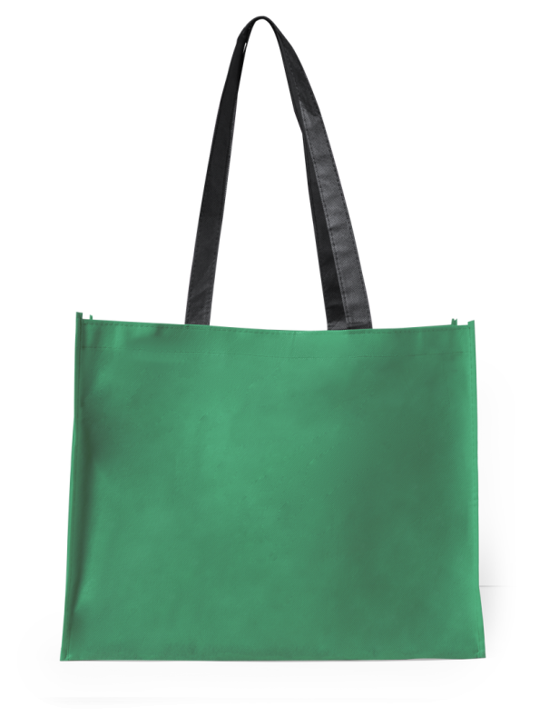 Borse in TNT con manici lunghi con scritte stampate f.to 40x32x11 cm. - cod. MK3209