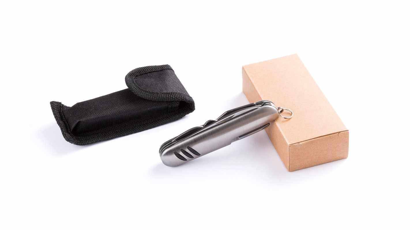 Coltellino multiuso in acciaio con logo - cod. MK3451