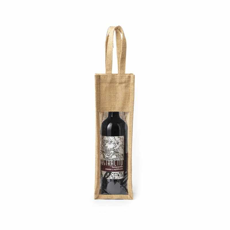 Borsa da vino in juta personalizzata - cod. MK3480