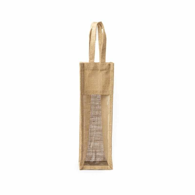 Borsa da vino in juta personalizzata - cod. MK3480
