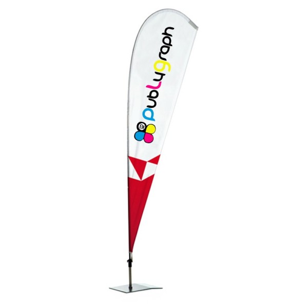 Bandiere a goccia Basic, sistema incl. stampa - FA-9868