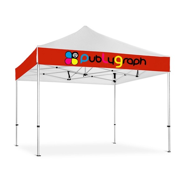 Gazebo con banner sostituibile 3 x3 m, sistema incl. stampa - FA-6114