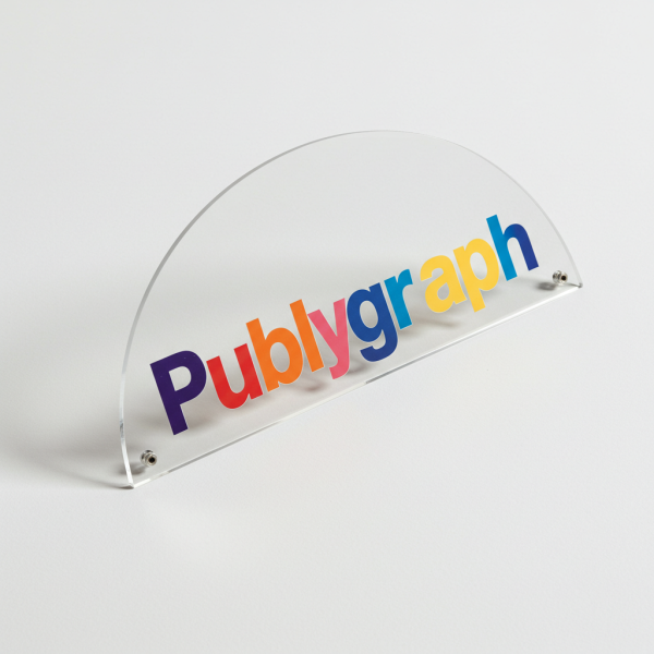 Targhe Plexiglass 40x23 mezza luna cm. stampata a colori