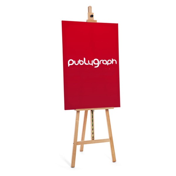 Display con cavalletto in legno, sistema incl. stampa - FA-7954