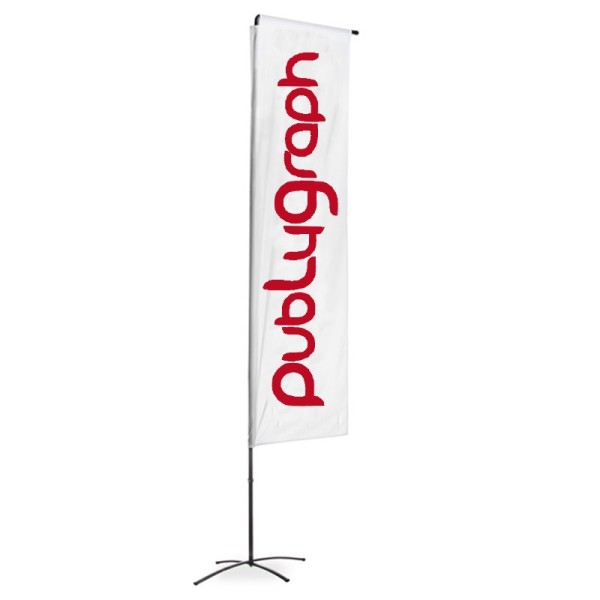 Bandiere ad ala con braccio, sistema incl. stampa - FA-5894