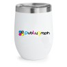 Bicchiere da vino in acciaio con coperchio da personalizzare