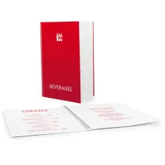 Menù da personalizzare con spiralatura Wire-O