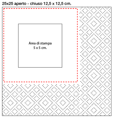 Tovaglioli 2 veli - f.to 25 x 25 cm. - stampa 1 colore Tovaglioli 2 veli - f.to 25 x 25 cm. - stampa 1 colore