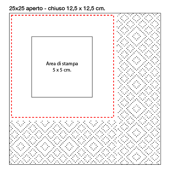 Tovaglioli 2 veli - f.to 25 x 25 cm. - stampa 1 colore
