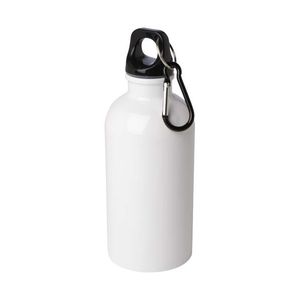 Borraccia da 400 ml in acciaio inossidabile certificato RCS a parete singola con moschettone Oregon - cod. P100860
