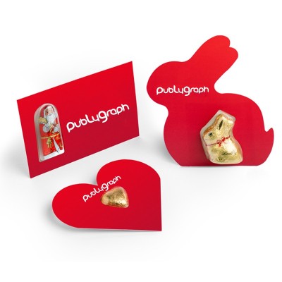 Biglietti d’auguri con cioccolata Lindt - FA-8673 Biglietti d’auguri con cioccolata Lindt - FA-8673