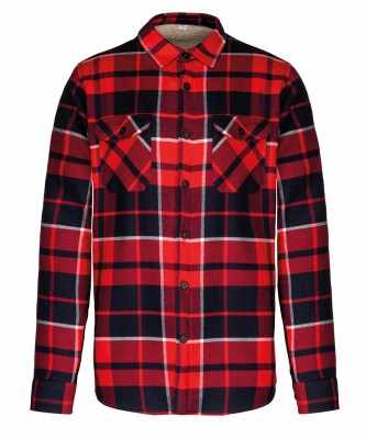 Giacca a quadri con fodera in sherpa - cod. RWKB579