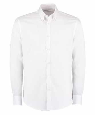 Camicia slim fit in twill Oxford non stiro a maniche lunghe (vestibilità attillata) - cod. RWKK139