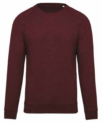 Felpa da uomo in cotone biologico con scollo a giro e maniche raglan - cod. RWKB480